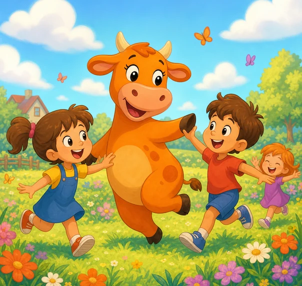 Оранжевая корова